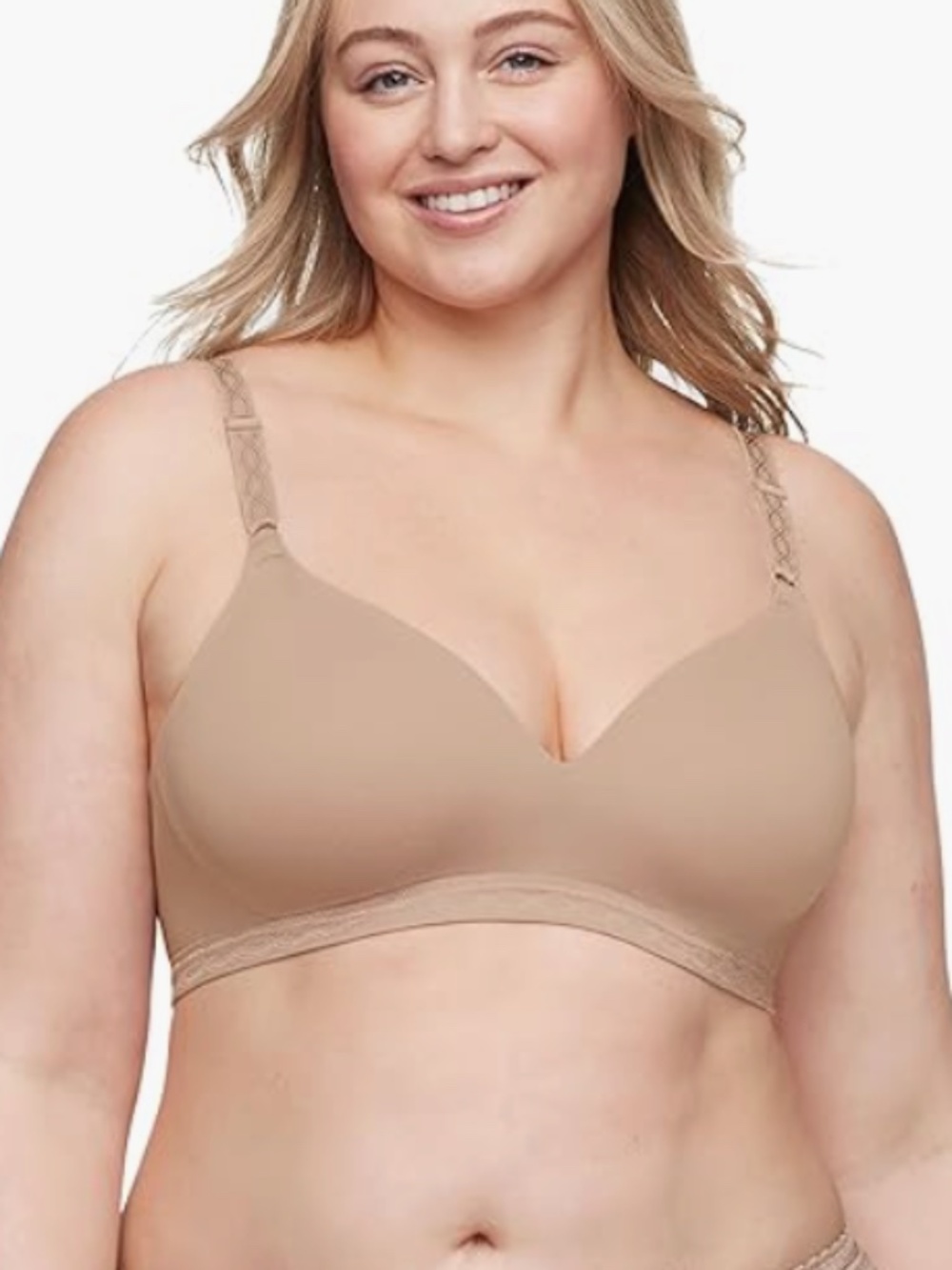 Warner's Women's Super Soft Wireless Lightly Lined Comfort Bra Beige 36B 8643
